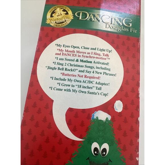 Gemmy Vtg 1997 Dancing Douglas Fir Singing Christmas Tree Motion Activated 14" - Picture 2 of 10